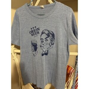RARE Japanese Orion Beer Blue‎ Tshirt